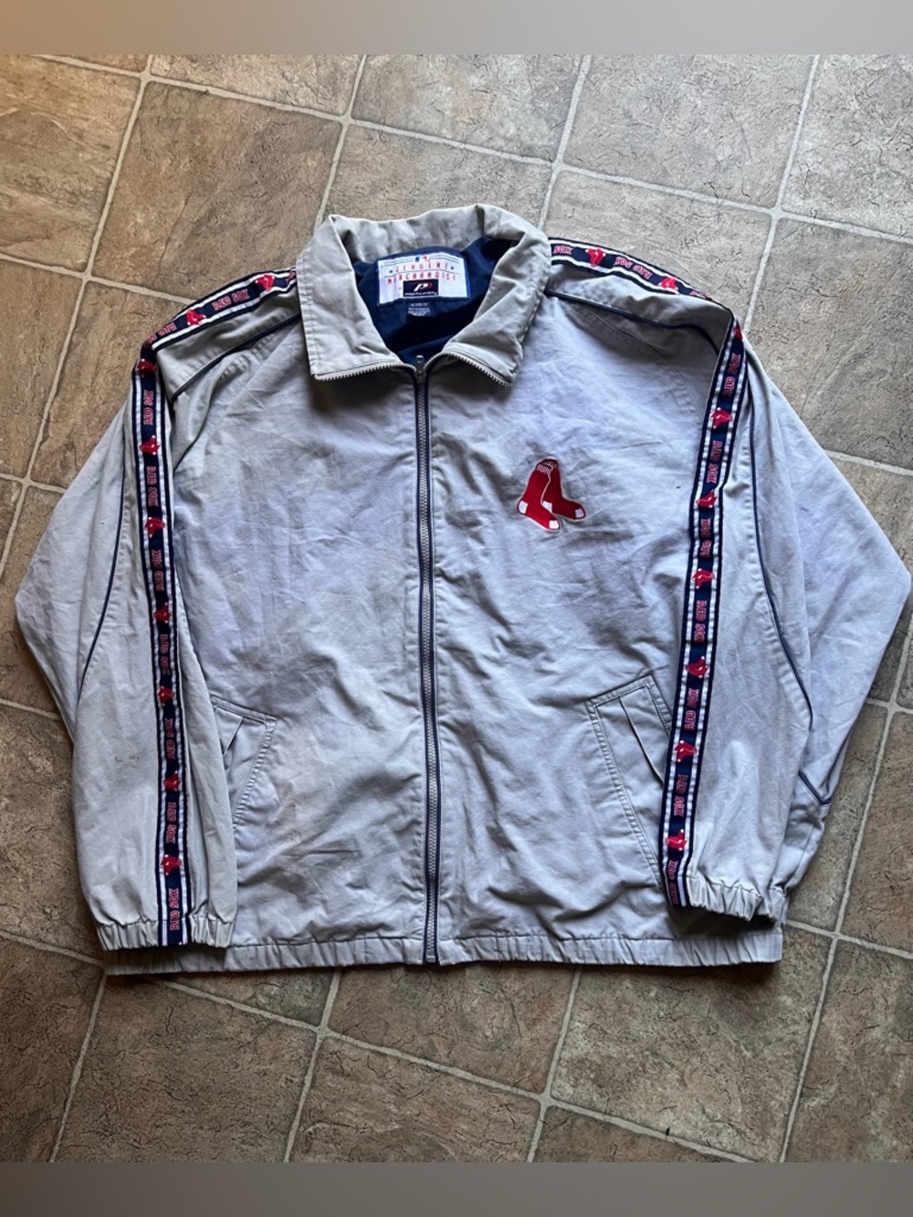 Vintage Pro Player MLB Boston Red Sox Gray Jacket